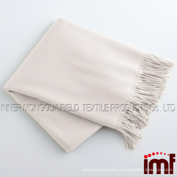 All Natural Cashmere/Lambswool Fringed Throw